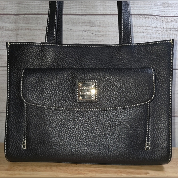 Dooney & Bourke Janine Pebbled Leather Tote With Front Pocket - Picture 3 of 16